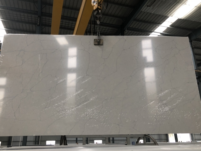 PXQZ181205-5 White Artificial Quartz Slab Stone with Competitive Price