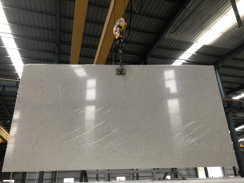 PXQZ181205-5 White Artificial Quartz Slab Stone with Competitive Price