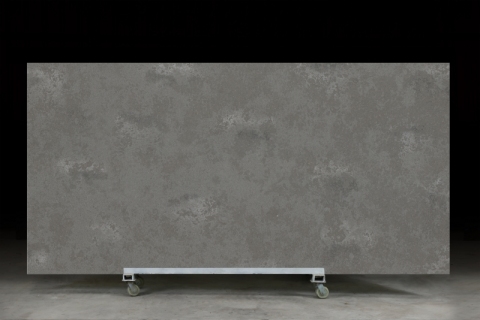 PXQZ181215-1 Leathered Surface Artificial Quartz Grey Faux Stone Slab