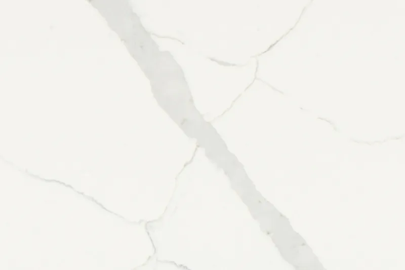 PXQZ190514-3 White Calacatta Quartz Slab Cut to Size Kitchen Countertop