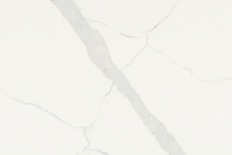 PXQZ190514-3 White Calacatta Quartz Slab Cut to Size Kitchen Countertop