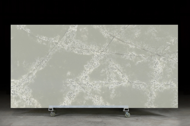 PXQZ190528-3 Light Green Artificial Quartz for Countertops Hot Sale in Uzbekistan