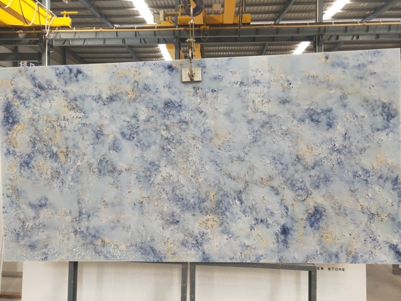 PXQZ190602-1 Light Blue Quartz Natural Stone Look Quartz Man made Stone