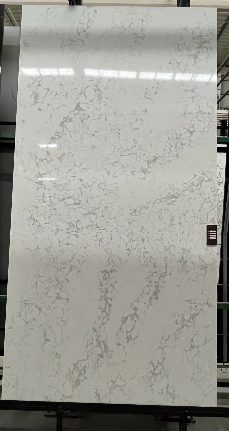 PXQZ221122-3 Popular White Artifcial Quartz Stone Cut to Size Board
