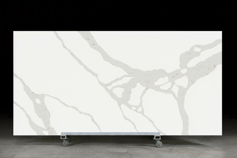 PXQZ107 White Colors Calacatta Big Slab Engineered Quartz Countertops