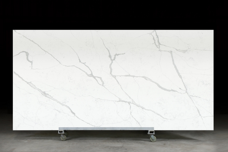 PXQZ221011-5 White Engineered Stone Slab Quartz Calacatta Stone Sheets