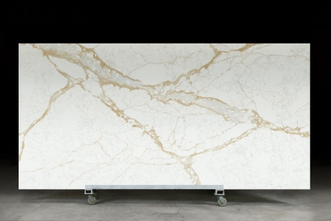 PXQZ230302-2 Golden Veins Artficial Quartz High-end Kitchen Decoration