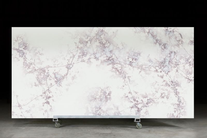 PXQZ 221125-6 Waterproof Artificial Quartz Purple Veins Wholesale Stone Big Slab