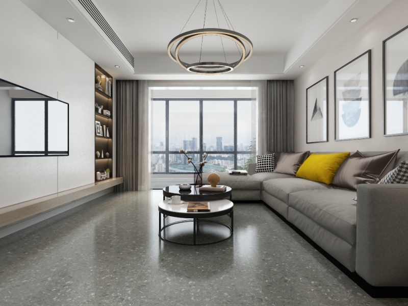 PX1006 Drak Grey Marble Engineered Stone with Large Particles Stone Chips