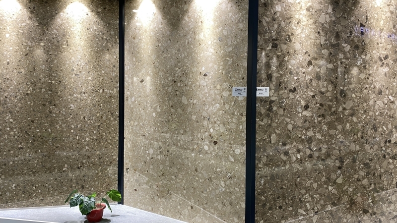 PX1010 Wholesale Beige Stone Chips Artificial Marble Slabs 2400mm Stone Block