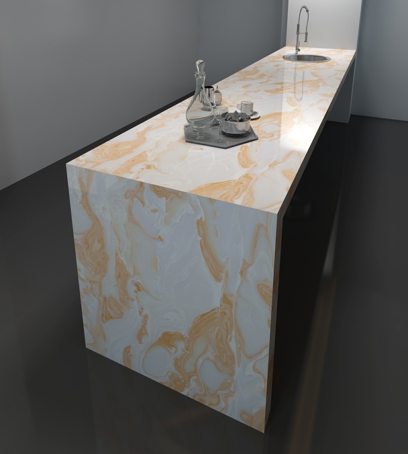 TR9002 Artificial Jade Backlight Engineered Stone Wall Panel Translucent Stone