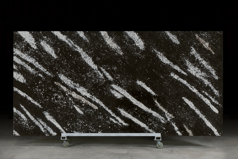 PXQZ 241219-1 Black Engineered Quartz Big Slabs with Certificates