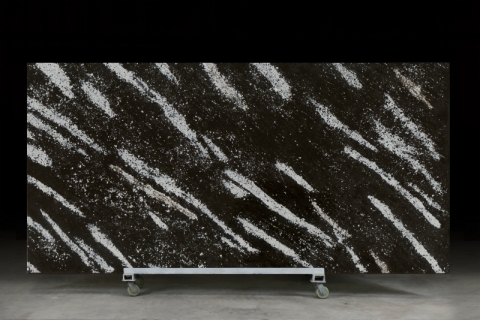 PXQZ 241219-1 Black Engineered Quartz Big Slabs with Certificates