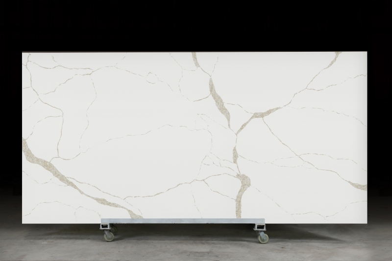 PXQZ 240307-5 Calacatta Gold Quartz Stone Slabs for Wholesale