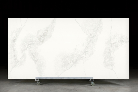 PXQZ 240610-1 White Quartz Engineered Stone Marble Look Quartz