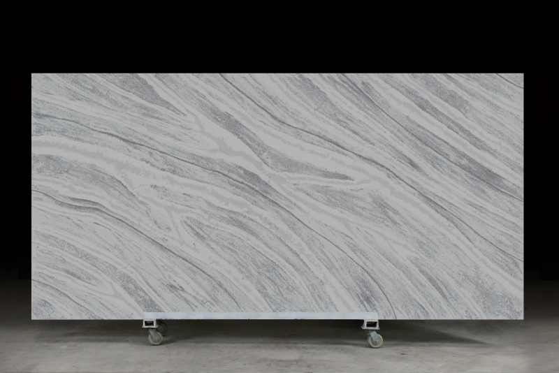 PXQZ 240625-1 Quartz Stone Kitchen Table tops Big Slab Processing