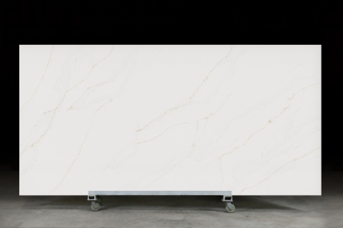 PXQZ 250415-1 Golden Veins Quartz Engineered Stone Wholesale Slabs