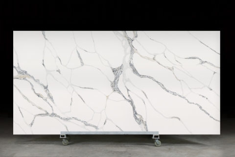 PXQZ 250606-6 Artificial Stone Quartz Calacatta Countertos for Sale