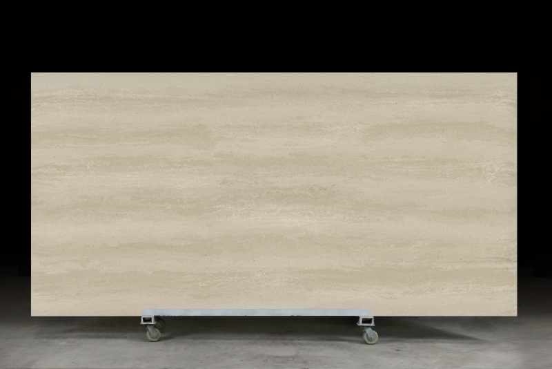 Supply PXQZ240327-3 White Quartz Artificial Stone with Golden