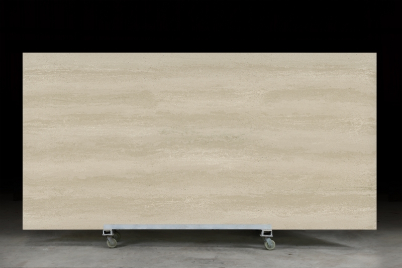 PXQZ 250609-2 Beige Color Quartz Pengxiang New Design Artificial Stone Slabs