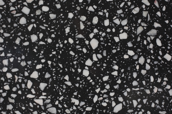PXS1101 Black Terrazzo with White Stone Chips Hot Sale Terrazzo Stone Slabs