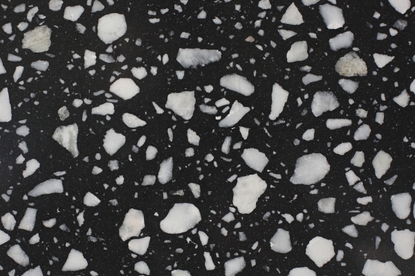 PXS1101 Black Terrazzo with White Stone Chips Hot Sale Terrazzo Stone Slabs