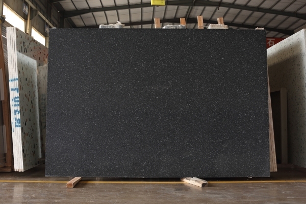 PXS1043 Black Terrazzo with Small Stone Chips Cement Terrazzo Slab
