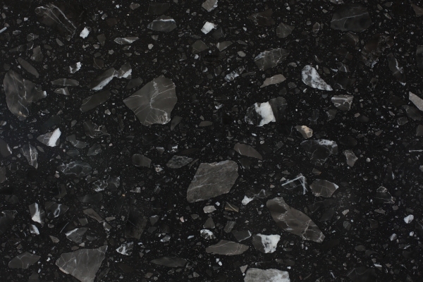PXS1059 Black Terrazzo Cement Terrazzo Big Slab Cut to Size Tiles