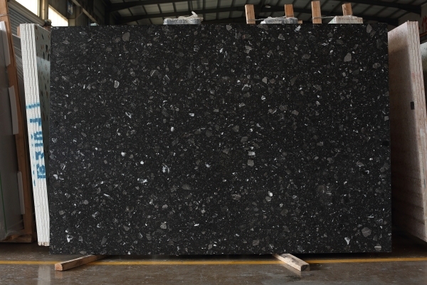 PXS1059 Black Terrazzo Cement Terrazzo Big Slab Cut to Size Tiles