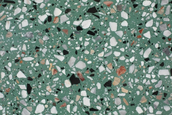 PXS1079 Terrazo de piedra verde sin resina, losa grande de 2400*1600 mm