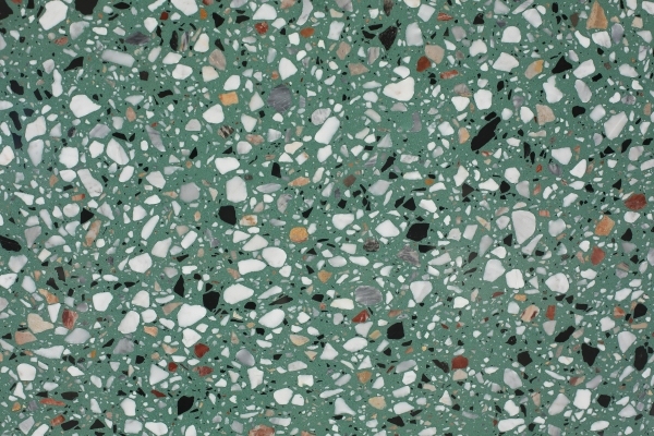 PXS1079 Terrazo de piedra verde sin resina, losa grande de 2400*1600 mm