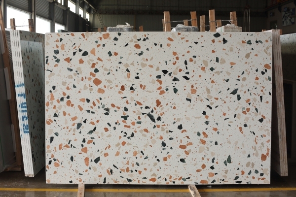 PXS1097 Hot Sale Terrazzo with Large Stone Chips Terrazzo Blocks 2400*1600mm