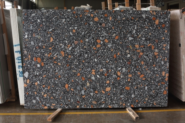 black terrazzo