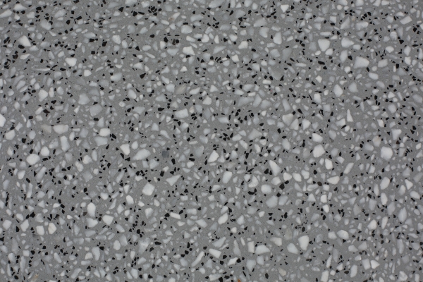 dark grey terrazzo tile