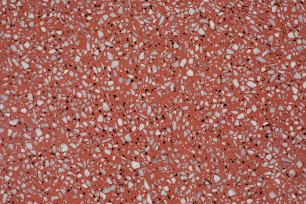 red terrazzo tile