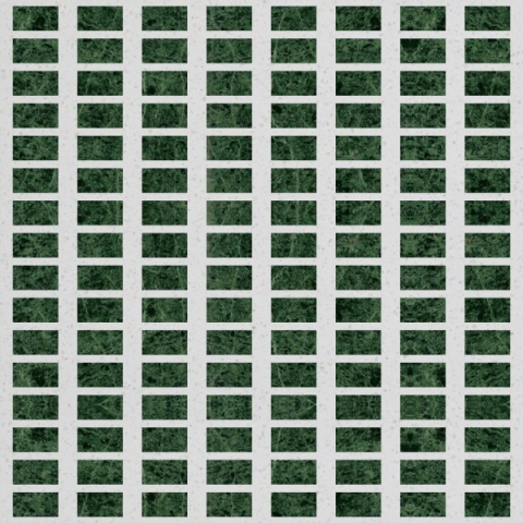 Carreaux de mosaïque en marbre vert PCM0002, dimensions 800 x 800 x 20/30 mm