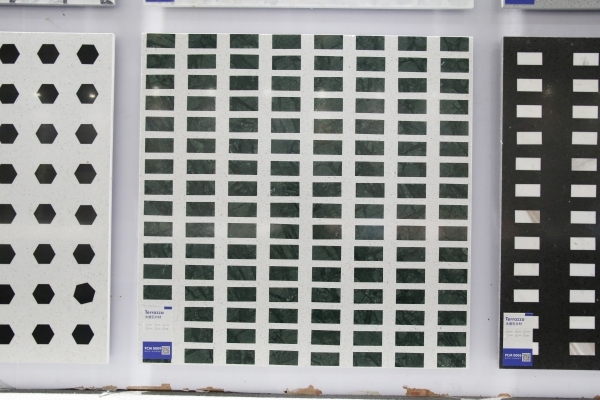 Carreaux de mosaïque en marbre vert PCM0002, dimensions 800 x 800 x 20/30 mm
