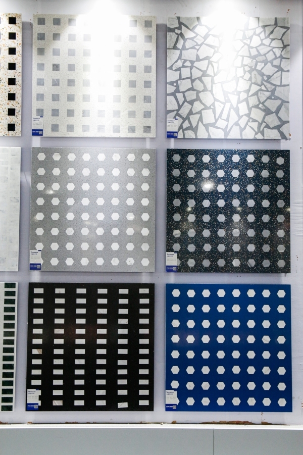 PCM0007 Marble Mosaic Terrazzo Tiles with White Natural Stone Chips