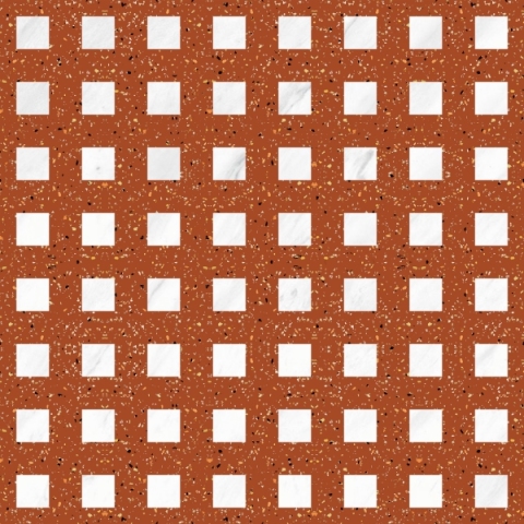 PCM0014 Orange Marble Mosaic Tiles Cement Based Terrazzo & Natural Stone Chips
