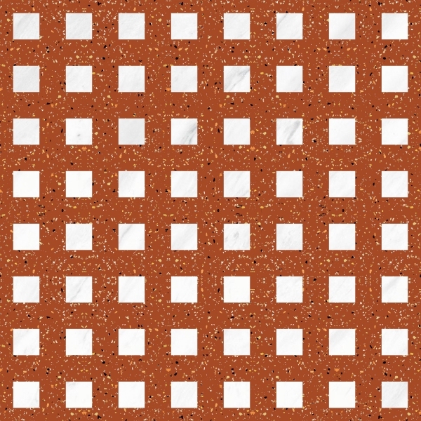 PCM0014 Orange Marble Mosaic Tiles Cement Based Terrazzo & Natural Stone Chips