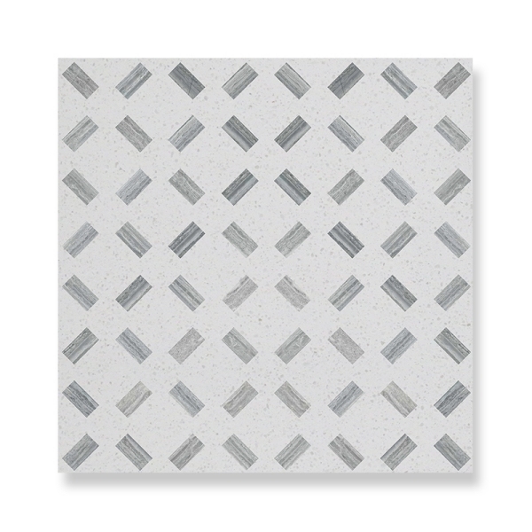 PCM0027 White Mosaic Tile Man made Stone Tiles with 600*600 & 800*800mm Sizes