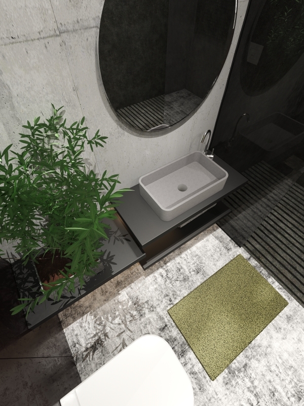 MX004 Cement Terrazzo Countertop Basins for Hotel & Villa Usage