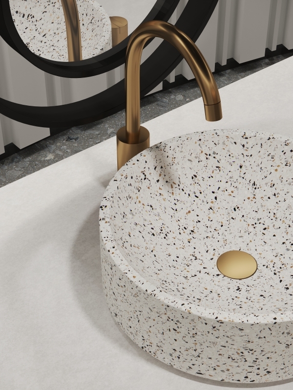 MX005 Stone Basins Countertop Basin for Apartment & Shopping Mall Decoration