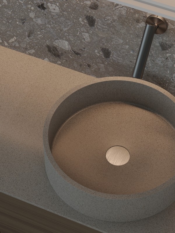 terrazzo stone basin