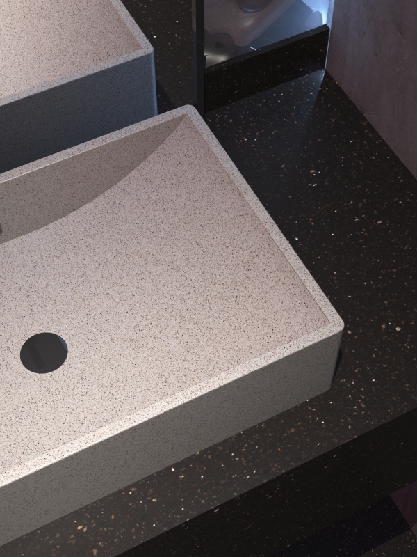 MX012 Factory Directly Supply Basins Terrazzo Natural Stone Basins for Hotel Commercial Project