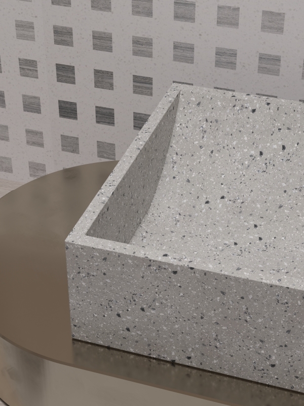 MX026 Wholesale Retail Acceptable Stone Basins Terrazzo Countertop Basin