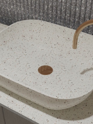 MX1105 High-end Series Basins Terrazzo Countertop Basin for Outdoors and Indoore