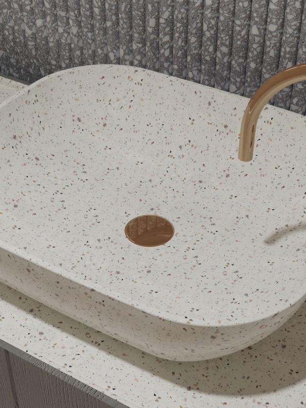 MX1105 High-end Series Basins Terrazzo Countertop Basin for Outdoors and Indoore