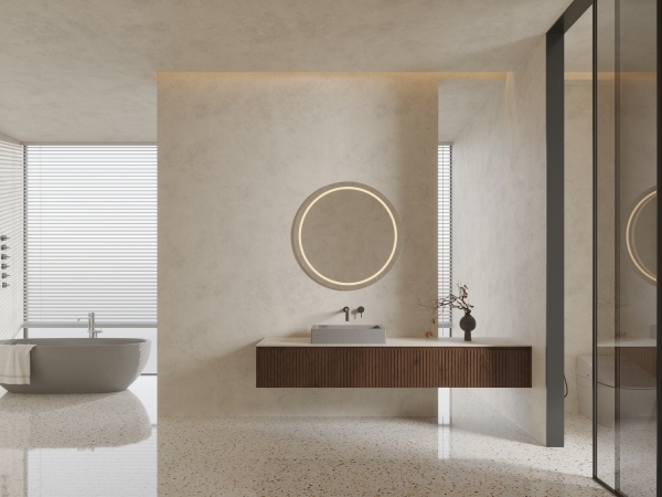 EB-T008 Countertop Basin with Cement Terrazzo Material for Exterior & Interior Design