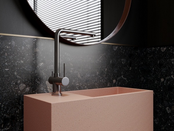 ML010 Modern Pedestal Basins Stone Basins for Villa Apartment Hotel Projects